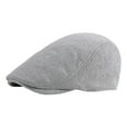 thumbnail image 1 of yunLCZ French Wool Beret Hats Men Cotton Newsboy Cap Soft Fit Cabbie Hat for All Seasons, 1 of 3