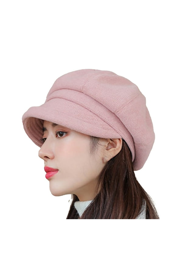 French Wool Beret Hats Women Newsboy Cap Visor Beret Hats Soft Panels Vintage Cabbie Hat Cap For Women Girls for All Seasons