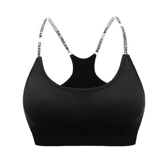 yunLCZ High Impact Strappy Yoga Workout Bra Sports Bras - Padded Seamless High Impact Support for Yoga Workout Fitness