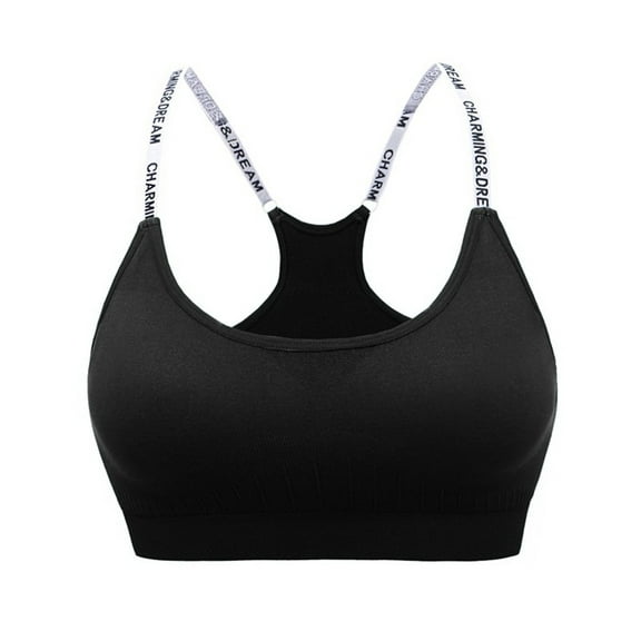 Gkeoshab High Impact Strappy Yoga Workout Bra Sports Bras - Padded Seamless High Impact Support for Yoga Workout Fitness