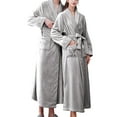 thumbnail image 1 of yunLCZ Nightgowns for Women Women'S Double Pocket Flannel Bathrobe Soft And Warm Double Faced Velvet Bathrobe Pajamas And Home Wear Bathrobe Robe Nightshirt, 1 of 4