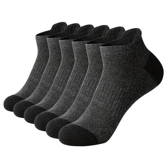 yunLCZ No Show Socks Womens Socks Ankle Athletic Running Socks Low Cut Sports Tab Socks for Men and Women Polyester Grey One Size