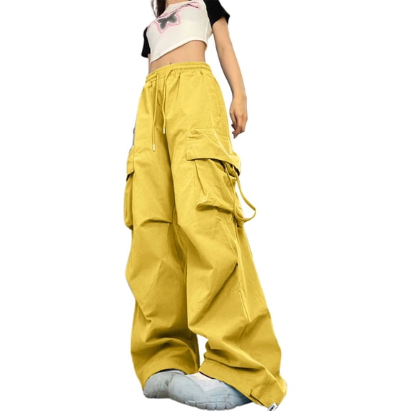 yunLCZ Pants Plus Size for Women Women's Straight Leg Draping Wide Leg Overalls High Waisted Slimming Pants Casual Lounge Sweatpants