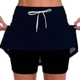 thumbnail image 1 of yunLCZ Pants for Women High Waisted Women's Fashionable Casual Sports Casual Skirt With Pocket Drawstring Solid Color Mid Waist Skirt Pants, 1 of 4