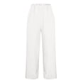 thumbnail image 1 of yunLCZ Pants for Women High Waisted Women's Spring And Summer Casual Cotton And Linen Long Pants, 1 of 4