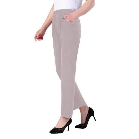 yunLCZ Pants for Women High Waisted Women's Spring/Summer New Solid Color Loose Casual Pocket Pants