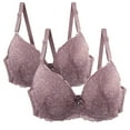 thumbnail image 1 of yunLCZ Push Up Everyday Bras Pack Of 2 Women's Bra Set Lace Up Bra Set Comfortable Lace Bra With Adjustable Straps Elegant Underwear For Everyday And Leisure Multicoloured Bras, 1 of 4