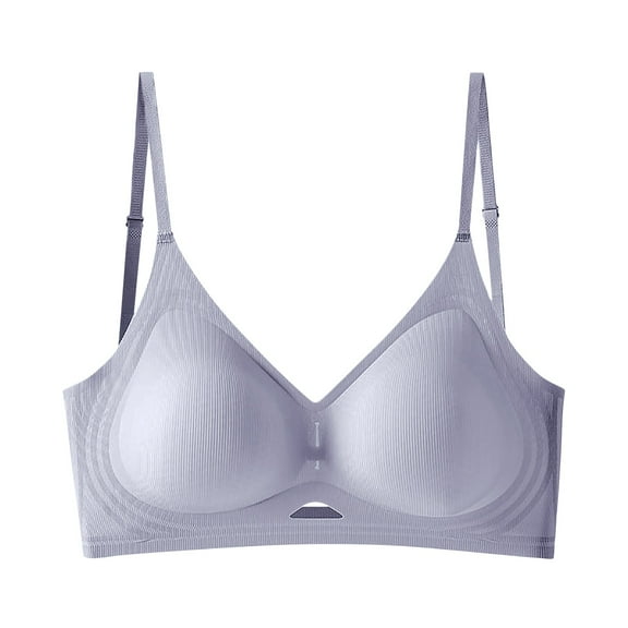 yunLCZ Push Up Everyday Bras Wireless Bra For Women Silicone Soft Support Adjustable Comfortable Wire Bras for Women Blue L