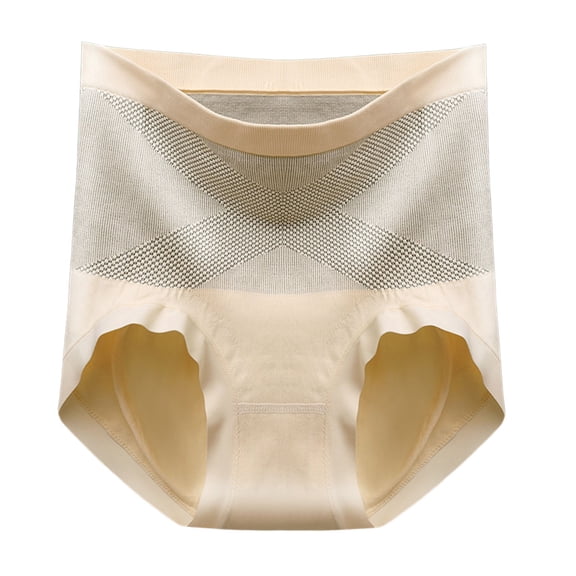 yunLCZ Push Up Everyday Bras Women'S High Waist Belly Lifting Hip Breathable High Elastic Bras for Women Beige L