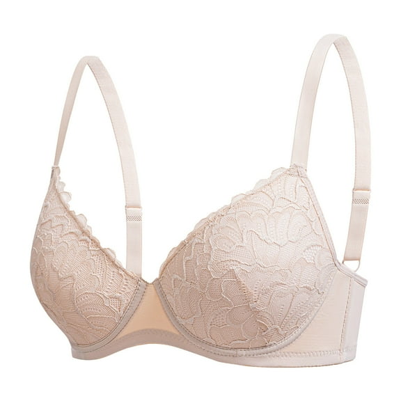 yunLCZ Push Up Everyday Bras Women's Sexy Comfortable Strapless Non Slip Folding Traceless And Ring Summer New Bra T-Shirt Bra Beige 90B