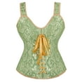 thumbnail image 1 of yunLCZ Shapewear for women Corset Tops For Women Vintage Floral Lace Up Corset Gothic Overbust Corset Bustier Lingerie With Detachable Straps, 1 of 4