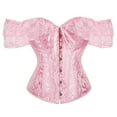 thumbnail image 1 of yunLCZ Shapewear for women Women Floral Lace Off Shoulder Corset Bustier Boned Overbust Corset Bodyshaper Lingerie Top, 1 of 2