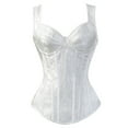 thumbnail image 1 of yunLCZ Shapewear for women Women'S Gothic Corset Bustier Waist Cincher Underbust Corset Vest Tank Top Embroidery Corset Top Plus Size Corset Top, 1 of 3