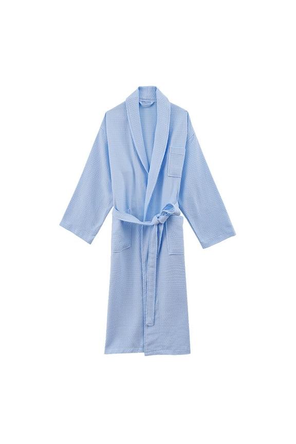 Silk Pajamas for Men All Cotton Four Season Lengthened Beehive Bathrobe Bathrobe Nightgown Housewear Couples Hotel Nightshirt