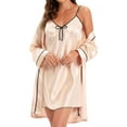 thumbnail image 1 of Gkeoshab Pajamas for Women Set Silk Pajamas for Men Women's Simple Loose Robe Sling Suit Pajamas Nightdress Home Cothes Suit Sleepwear, 1 of 3