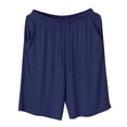thumbnail image 1 of yunLCZ Silk Pajamas for Men Women's Summer Sports Solid Color Thin Large Size Home Pants Loose Can Be Worn Outside Five Pajama Pants Sleepwear, 1 of 3