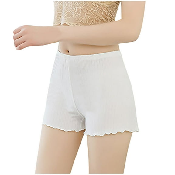 yunLCZ Slip Shorts for Women Womens Elastic Leggings Solid Stretchy Underwear Shorts Seamless Safety Pants