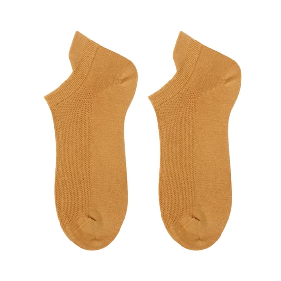 yunLCZ Socks for Men Women No Show Socks Womens Mens Womens Cushioned Ankle Socks, Low Cut Breathable Casual Socks Cotton Yellow One Size