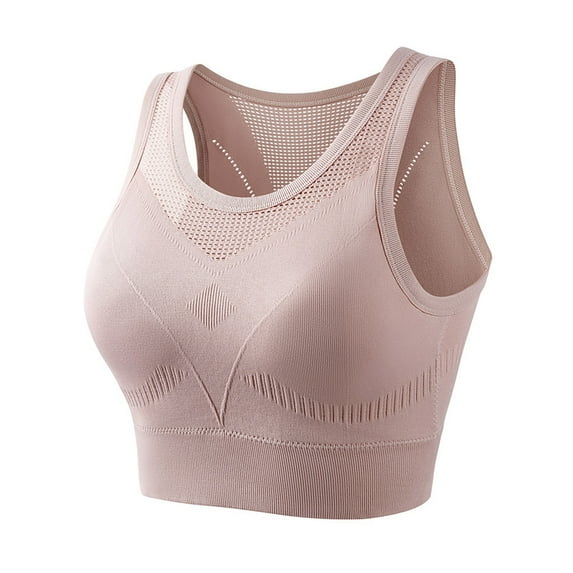 yunLCZ Sports Bra for Women High Impact Sports Bras For Women Solid Color Underwear Gathered Without Steel Rings Sexy Suspender Running Back Bra