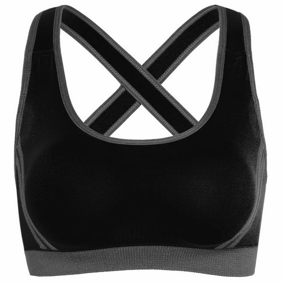 yunLCZ Sports Bra for Women Women's no steel ring cross back adjustment Yoga running bra