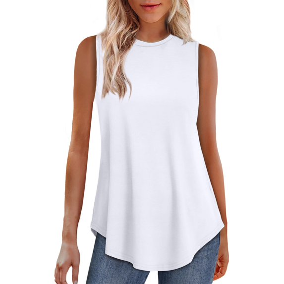 yunLCZ Square Neck Tank Top High Neck Tank Tops For Women Loose Fit Sleeveless Top Summer Clothes Womens Tunic Tops To Wear With Leggings Summer Sleeveless Tops