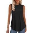 thumbnail image 1 of yunLCZ Square Neck Tank Top High Neck Tank Tops For Women Loose Fit Sleeveless Top Summer Clothes Womens Tunic Tops To Wear With Leggings Summer Sleeveless Tops, 1 of 4