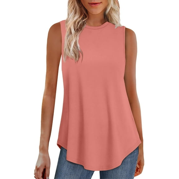 yunLCZ Square Neck Tank Top High Neck Tank Tops For Women Loose Fit Sleeveless Top Summer Clothes Womens Tunic Tops To Wear With Leggings Summer Sleeveless Tops