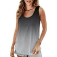 thumbnail image 1 of yunLCZ Square Neck Tank Top Women's 2025 Popular Round Neck Short Sleeved 2D Printed Casual Loose And Versatile Vest Suspender Summer Sleeveless Tops, 1 of 4