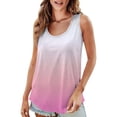 thumbnail image 1 of yunLCZ Square Neck Tank Top Women's 2025 Popular Round Neck Short Sleeved 2D Printed Casual Loose And Versatile Vest Suspender Summer Sleeveless Tops, 1 of 4