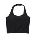 thumbnail image 1 of yunLCZ Square Neck Tank Top Women's Neck Hanging Camisole Vest Inner Layer With Chest Cushion Knitted Base Back Underwear Spicy Girl Strapless Vest Summer Sleeveless Tops, 1 of 3