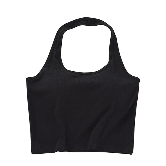 yunLCZ Square Neck Tank Top Women's Neck Hanging Camisole Vest Inner Layer With Chest Cushion Knitted Base Back Underwear Spicy Girl Strapless Vest Summer Sleeveless Tops