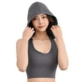 thumbnail image 1 of yunLCZ Square Neck Tank Top Women's New Back Anti Glare Hooded Versatile Fitness Fixed Cup With Chest Cushion Yoga Sports Vest Summer Sleeveless Tops, 1 of 4