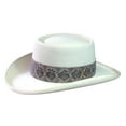 thumbnail image 1 of yunLCZ Straw Cowboy Hat for Men Womens Men & Women's Cowboy Cowgirl Hat - Western Hats for Women, Adjustable Cowboy Hat Men felt White One Size, 1 of 4