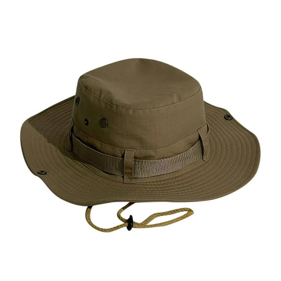 yunLCZ Sun Hats for Men Women Bucket Hat UPF 53+ Boonie Hat Foldable UV Protection Hiking Beach Fishing Summer Safari Bronze