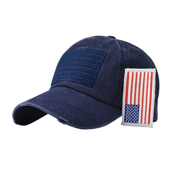 yunLCZ USA Flag Adult Summer Fashion Beach Adjustable Washable Detachable Cotton Baseball Cap Sun Hat Outdoors Hat Unisex Vintage
