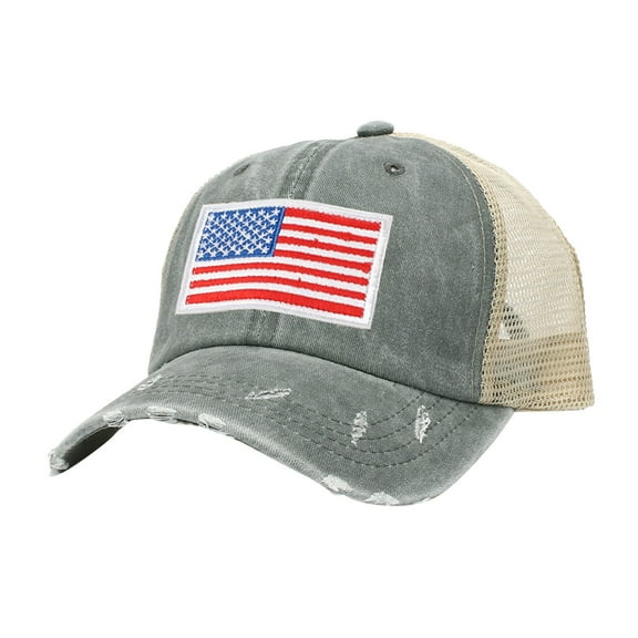 yunLCZ USA Flag Baseball Cap Adjustable Size for Running Workouts and Outdoor Activities All Seasons Baseball Cap