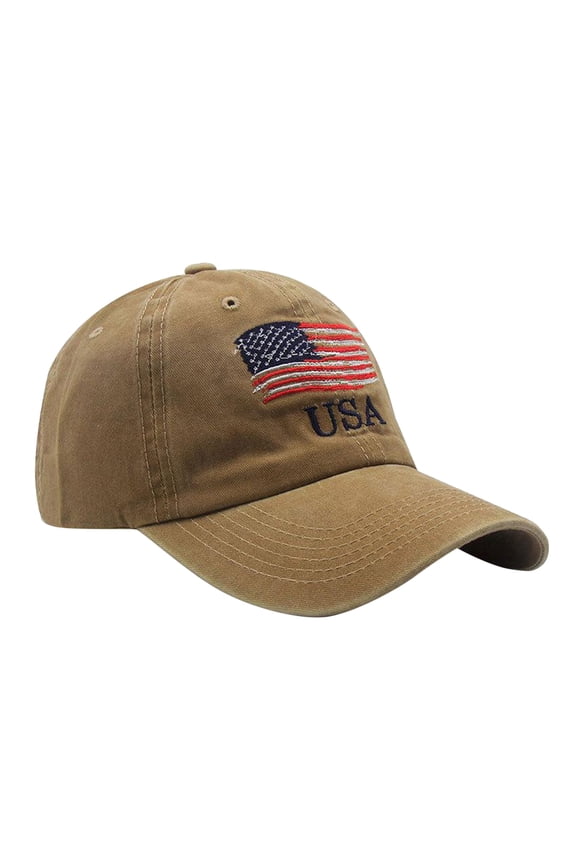 yunLCZ USA Flag Baseball Cap Adjustable Size for Running Workouts and Outdoor Activities All Seasons Unisex Vintage