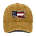 thumbnail image 1 of yunLCZ USA Flag Baseball Cap For Men Women Vintage Striped Bhutanese America Flag Hat Baseball Cap, 1 of 2