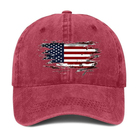 yunLCZ USA Flag Baseball Cap For Men Women Vintage Striped Bhutanese America Flag Hat Baseball Cap