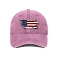 thumbnail image 1 of yunLCZ USA Flag Baseball Cap For Men Women Vintage Striped Bhutanese America Flag Hat Baseball Cap, 1 of 2