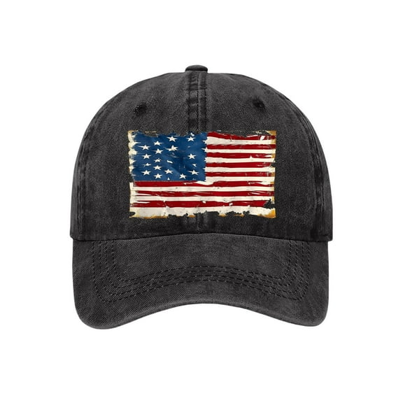 yunLCZ USA Flag Baseball Cap For Men Women Vintage Striped Bhutanese America Flag Snapback Hat Unisex Vintage
