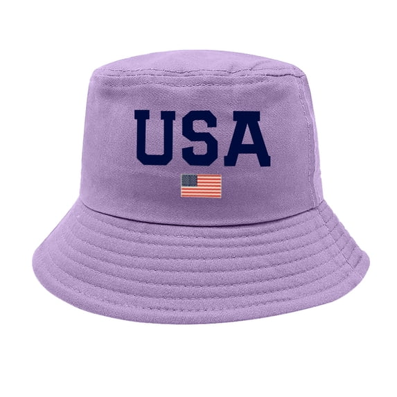 yunLCZ USA Flag July 4 Independence Day American Honors Bucket Hat Adult Unisex Fishing Sun Hat Black Baseball Cap