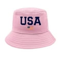thumbnail image 1 of yunLCZ USA Flag July 4 Independence Day American Honors Bucket Hat Adult Unisex Fishing Sun Hat Black Unisex Vintage, 1 of 2