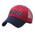 thumbnail image 1 of Gkeoshab 250 Anniversary Usa Hat USA Flag Male Female Neutral Summer America Flag Embroidery Grid Baseball Caps Adjustable Hat Visors Baseball Cap Beach Hat Cowboy Hat Bucket Hat, 1 of 3