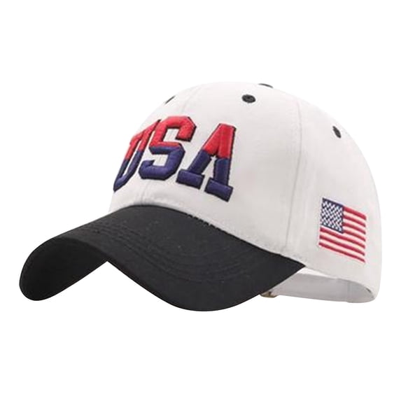 Gkeoshab 250 Anniversary Usa Hat USA Flag Male Female Neutral Summer America Flag Embroidery Grid Baseball Caps Adjustable Hat Visors Baseball Cap Beach Hat Cowboy Hat Bucket Hat
