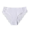 thumbnail image 1 of yunLCZ Underwear for Women Cotton Casual Shorts Panties For Women Mesh Bow Embroidered Transparent String Underwear Back Bandage Hollow Out Panties Wasit Hipster Brief Panties for Ladies, 1 of 3
