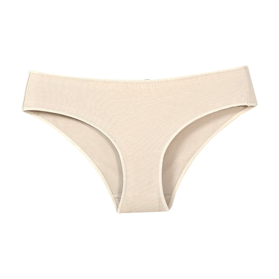 yunLCZ Underwear for Women Cotton Women Low Waist Panties Solid Color Briefs Elastic Waistband Seamless Female Briefs Soft Solid Color Cotton Panties Wasit Hipster Brief Panties for Ladies