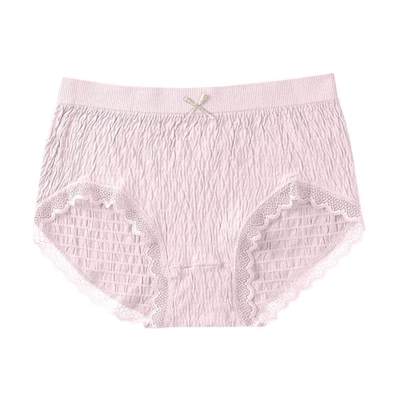 yunLCZ Underwear for Women Cotton Women's And Comfortable Cotton Underwear Women's Inner Crotch Pleated Lace Lace Lace Large Base Underwear Stretch Cool Underwear for Women