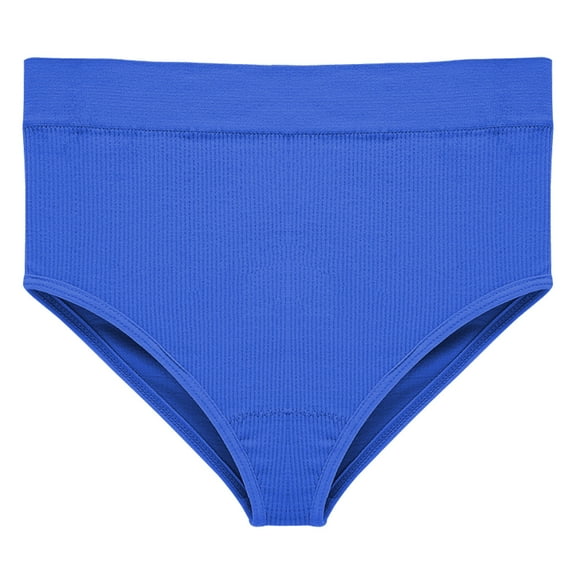 yunLCZ Underwear for Women Cotton Women's High Waisted Pure Cotton Ribbed Underwear Fashionable Panties Wasit Hipster Brief Panties for Ladies