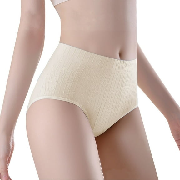 yunLCZ Underwear for Women Cotton Women's New Summer Leak Proof And Breathable Mid High Waist Large Size Underpants Stretch Cool Underwear for Women